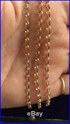 Gorgeous Vintage Yellow 9ct Gold Belcher Chain Long 9 Carat Gold Chain 22 SALE