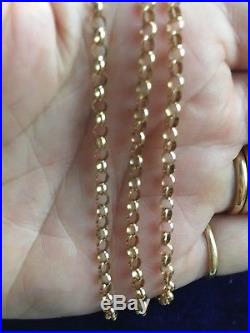 Gorgeous Vintage Yellow 9ct Gold Belcher Chain Long 9 Carat Gold Chain Xmas Gidt