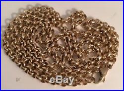 HEAVY 9ct Gold 24 Inch Solid Belcher Chain/necklace