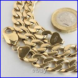 HEAVY 9ct SOLID GOLD CURB CHAIN 19+ MEN'S 71.7g (2.3 toz) GORGEOUS