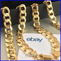 HEAVY 9ct SOLID GOLD CURB CHAIN 20 1/2 MEN'S 49.2g (1.58 toz) GORGEOUS