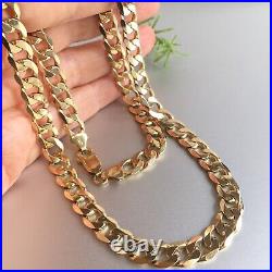 HEAVY 9ct SOLID GOLD CURB CHAIN 20 1/2 MEN'S 49.2g (1.58 toz) GORGEOUS