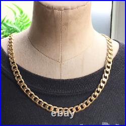 HEAVY 9ct SOLID GOLD CURB CHAIN 20 1/2 MEN'S 49.2g (1.58 toz) GORGEOUS