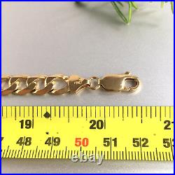 HEAVY 9ct SOLID GOLD CURB CHAIN 20 1/2 MEN'S 49.2g (1.58 toz) GORGEOUS