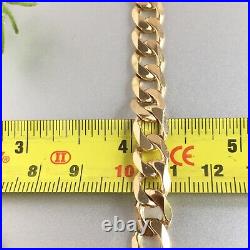 HEAVY 9ct SOLID GOLD CURB CHAIN 20 1/2 MEN'S 49.2g (1.58 toz) GORGEOUS