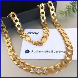 HEAVY 9ct SOLID GOLD CURB CHAIN 20 1/8 MEN'S 37.4g (1.2 toz) GORGEOUS