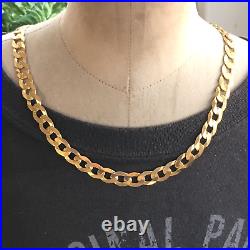 HEAVY 9ct SOLID GOLD CURB CHAIN 20 1/8 MEN'S 37.4g (1.2 toz) GORGEOUS