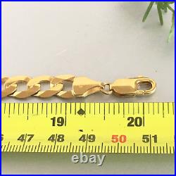 HEAVY 9ct SOLID GOLD CURB CHAIN 20 1/8 MEN'S 37.4g (1.2 toz) GORGEOUS