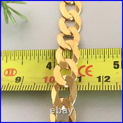 HEAVY 9ct SOLID GOLD CURB CHAIN 20 1/8 MEN'S 37.4g (1.2 toz) GORGEOUS