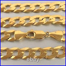 HEAVY 9ct SOLID GOLD CURB CHAIN 20 1/8 MEN'S 37.4g (1.2 toz) GORGEOUS