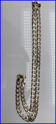 HEAVY 9ct SOLID GOLD CURB CHAIN. 23 MEN'S 33 g Heavy