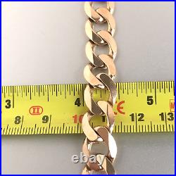 HEAVY 9ct SOLID GOLD CURB CHAIN 25 MEN'S 103.9g (3.34toz) GORGEOUS