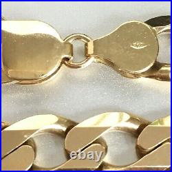 HEAVY 9ct SOLID GOLD CURB CHAIN MEN'S 66.2g