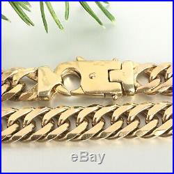 HEAVY 9ct SOLID GOLD DOUBLE LINK MEN'S IMPRESSIVE 24 3/4 CHAIN NECKLACE 123.06g