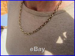 HEAVY CHUNKY 18.5 INCH 9ct GOLD HM LONDON PATTERNED BELCHER CHAIN 17.9 GRAMS
