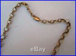 HEAVY CHUNKY 18.5 INCH 9ct GOLD HM LONDON PATTERNED BELCHER CHAIN 17.9 GRAMS