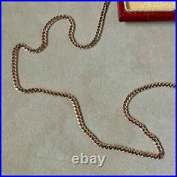 HEAVY ITALIAN UNOAERRE 9K 375 ROSE GOLD CURB LINK CHAIN NECKLACE 18.5 47cm 5.8g