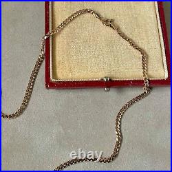 HEAVY ITALIAN UNOAERRE 9K 375 ROSE GOLD CURB LINK CHAIN NECKLACE 18.5 47cm 5.8g