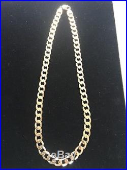 HUGE CHUNKY HEAVY SOLID 9CT GOLD GENTS MENS 24.5INCH CURB CHAIN 101.8 Grams