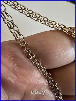 Hallmark Vintage 9Ct Y Gold Belcher Chain Necklace 2.4mm, 6.15Gr, 57Cm Sheffield