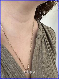 Hallmark Vintage 9Ct Y Gold Belcher Chain Necklace 2.4mm, 6.15Gr, 57Cm Sheffield