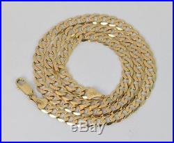 Hallmarked 18 Long 9ct Gold Mens or Ladies Curb Link Necklace Chain D1522