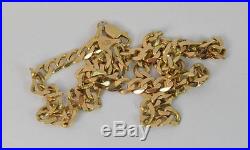 Hallmarked 18 Long 9ct Gold Mens or Ladies Curb Link Necklace Chain D1522