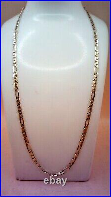 Hallmarked 9 ct Gold Figaro Style 20 Chain. (D)