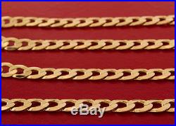 Hallmarked 9 ct Gold Heavy Italian Curb Chain 21.5 RRP £1085 BWZ6