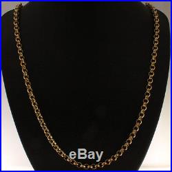 Hallmarked 9 ct Gold Solid Belcher Chain 26 42.6 G RRP £1540 BXQ15