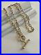 Hallmarked 9Ct Gold Cable Link & T-Bar Chain Necklace London 4mm, 3.53Gr, 43.8Cm