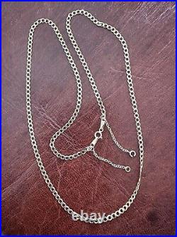 Hallmarked 9Ct Y Gold Curb Link Chain Necklace 4.37Gr, 22 Sheffield+Extra 6.5Cm