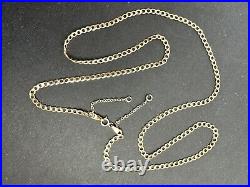 Hallmarked 9Ct Y Gold Curb Link Chain Necklace 4.37Gr, 22 Sheffield+Extra 6.5Cm