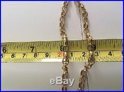 Hallmarked 9ct Gold Belcher Chain / Necklace 24 Inches 32 Grams Scrap Or Wear