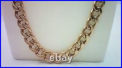 Hallmarked 9ct Gold Curb Chain 20.75 in Length. (D)