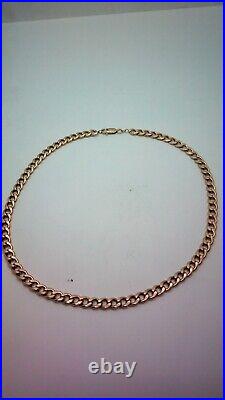 Hallmarked 9ct Gold Curb Chain 20.75 in Length. (D)
