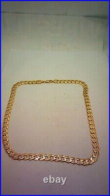 Hallmarked 9ct Gold Curb Chain 20 in Length. (D)