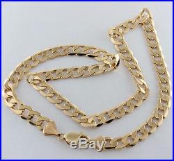 Hallmarked 9ct Gold Heavy Italian Curb Chain 20 48.5 G RRP £1705 WY13