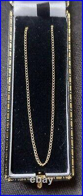 Hallmarked 9ct Yellow Gold Curb Chain Necklace (375) Not Scrap (41cm / 16Inch)