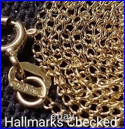 Hallmarked 9ct Yellow Gold Curb Chain Necklace (375) Not Scrap (41cm / 16Inch)