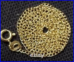 Hallmarked 9ct Yellow Gold Curb Chain Necklace (375) Not Scrap (51cm / 20 Inch)