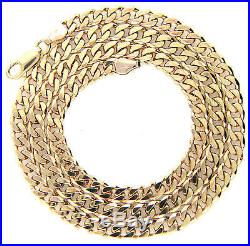 Hallmarked Heavy Solid 9ct Gold Mens Ladies Curb Link Chain Necklace 22 31.2g