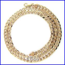 Hallmarked Heavy Solid 9ct Gold Mens Ladies Curb Link Chain Necklace 24 25.3g