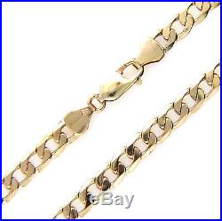 Hallmarked Heavy Solid 9ct Gold Mens Ladies Curb Link Chain Necklace 24 25.3g