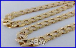 Hallmarked Solid 9ct Gold Heavy Curb Link Chain 22 62.1 G RRP £2350 (DB9)