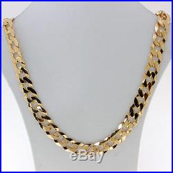 Hallmarked Solid 9ct Gold Heavy Curb Link Chain 22 62.1 G RRP £2350 (DB9)