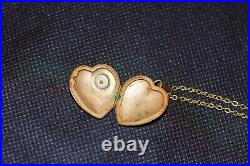 Heart Shaped 375 Locket With Diamond In 9ct Gold Hallmarked With 26 Gold Chain