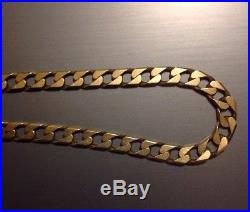 Heavy 20 Inch Solid 9ct Gold Curb Chain 47.5 Grams