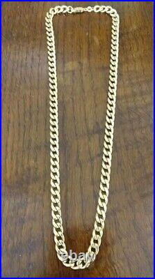 Heavy 21g 9ct gold 20 inch curb curbed chain