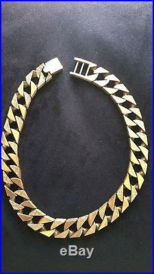Heavy 9 Ct Gold Curb Chain 296 Gram